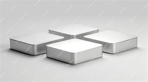 Small Metal Box Mockup Set